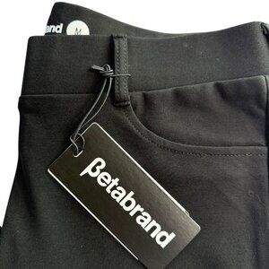 New NWT Betabrand Women's Black Pants Work, Business Casual Size Medium Classic